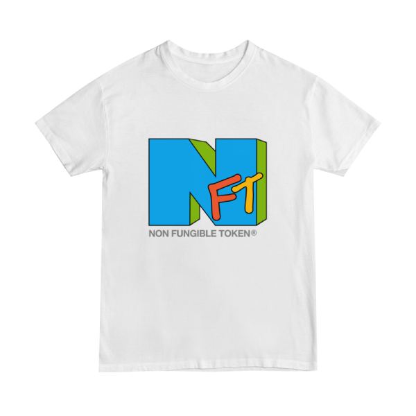 NFT t-shirt design using the MTV logo. The design edition is "google"